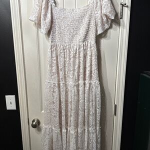 Baltic Born Aspen Smocked Lace Maxi Dress